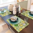 thumbnail image 6 of Placemats Set Of 4 / 6, Cute Durian Green Yellow Placemats For Dining Table Indoor/Outdoors Heat Resistant Washable Placemats 18" X 12", 6 of 8