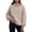 Khaki, variant on Vivianyo HD Womens Mock Neck Sweatshirt, Womens Fall Tops with Long Sleeve, Sizes S-2XL