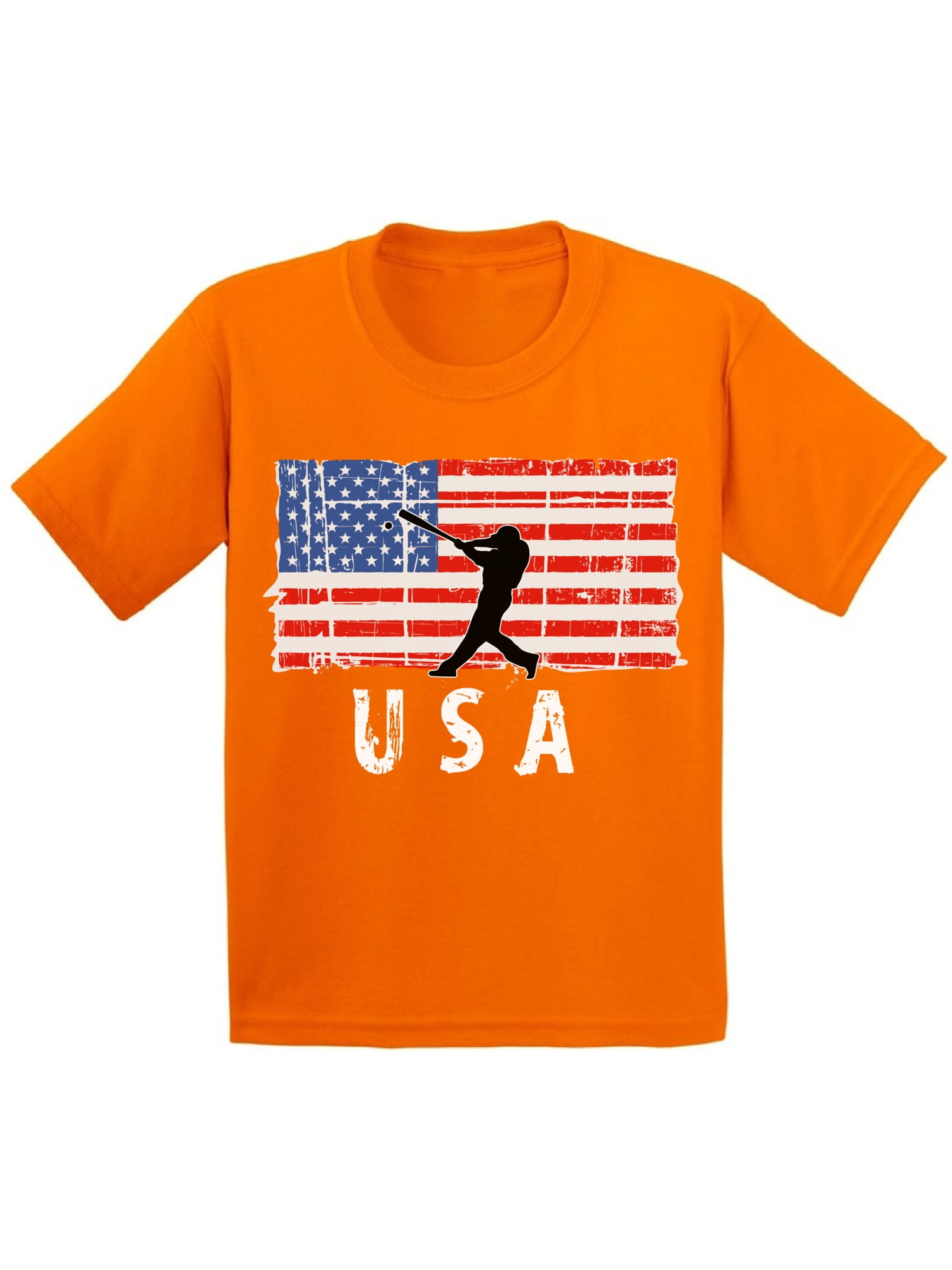 Awkward Styles Baseball USA Youth Shirt One Nation Retro USA Boy Girl T
