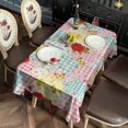 thumbnail image 2 of Pioneer Flower Floral Print Pattern Rectangle Tablecloth 60"x120", Waterproof Polyester Table Cloth, Wipeable Spillproof for Dining Camping Indoor Outdoor, 2 of 6
