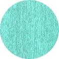 thumbnail image 1 of Ahgly Company Indoor Round Abstract Turquoise Blue Contemporary Area Rugs, 6' Round, 1 of 4