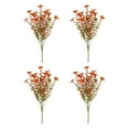 thumbnail image 1 of Flores artificiales Wosthever 4 Uds ecológicas de plástico bajo mantenimiento violeta otoño, 1 of 6