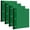 Green-4PCS, variant on 1" Telescoping 3 Ring Binder with Clear Front Pocket, 1 Inch Flexible Round Ring,Holds 200 Sheets,4 Pack Green