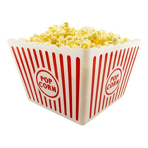 I.Q. Accessories Plastic Popcorn Tub, Square