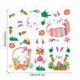 thumbnail image 7 of easter door decorations Easter Glass Sticker Sticker Decorative Sticker Window Wall Rabbit Wall Sticker, 7 of 7