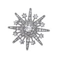 thumbnail image 5 of Mightlink Retro Alloy Eight-pointed Star Brooch Sparkling Faux Diamond Encrusted Jewelry Piece Gold Silver Clothing Accessories Brooch for Women Shawl Pin Clip Badge Corsage, 5 of 7