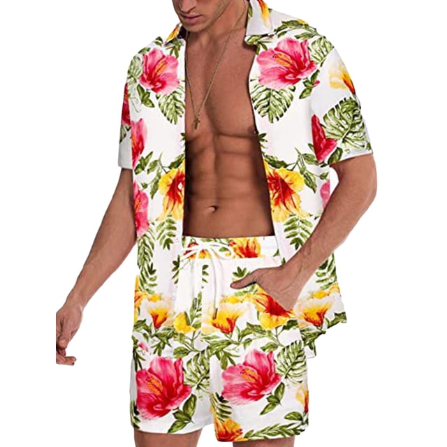 Txlixc Traje de playa de verano de 2 piezas para hombres Txlixc moda