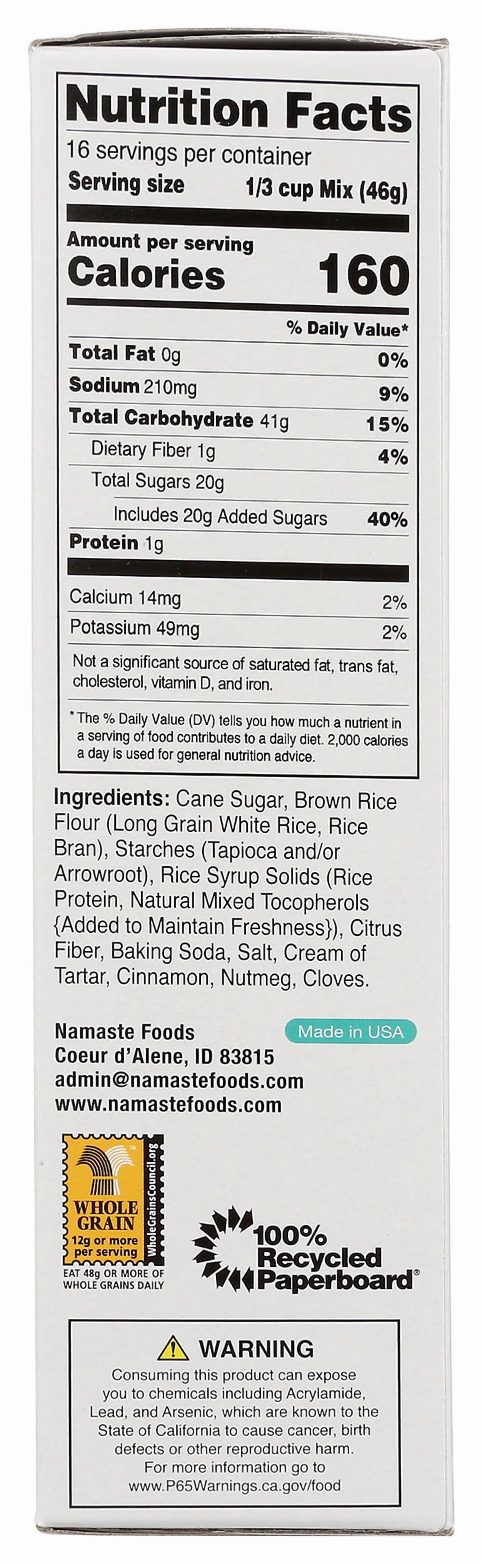Namaste Foods Gluten Free Spice Cake Mix, 26 oz