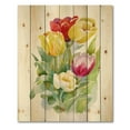 thumbnail image 3 of Designart 'Bouquet of Red and White Tulips' Traditional Print on Natural Pine Wood, 3 of 5