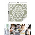 thumbnail image 4 of Baroque Sage Green Cloth Napkins Set of 4 Reusable Dinner Napkins, Vintage Damask Classic Floral Cocktail Napkin Washable Table Napkins for Wedding/Holiday Party/Baby Shower 20"x20", 4 of 7