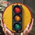 thumbnail image 2 of HELLOYOUNG 2D Vintage Traffic Light Wall Art – Industrial Metal Sign | Distressed Finish | Game Room/Garage Decor | Unique Gift for Men", 2 of 5