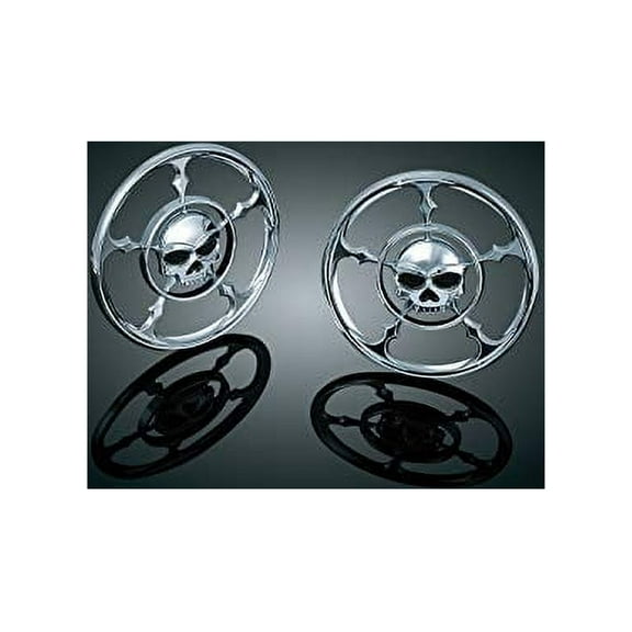 Kuryakyn 3787 Motorcycle Audio Accessory: Zombie Skull Speaker Grill Accent