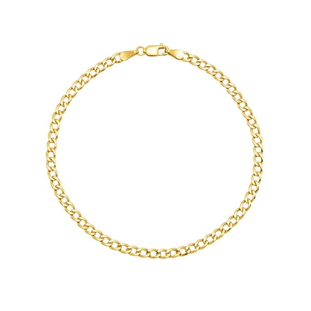 Brilliance Fine Jewelry 10K Yellow Gold Polished Curb Link Bracelet, 8