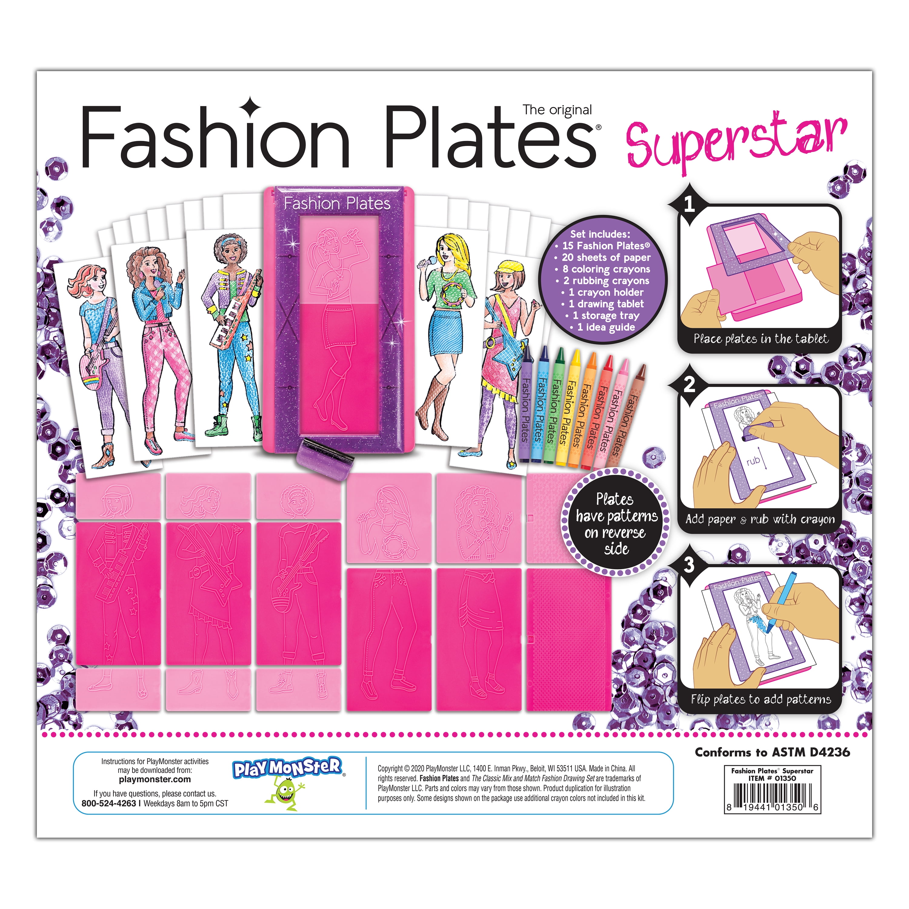 Barbie Fashion Plates All-In-One Studio 45 Pieces design drawing
