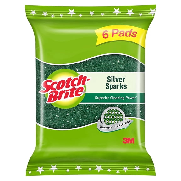 Scotch-Brite Silver Sparks Scrubber (Everyday Dishwashing)