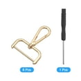 thumbnail image 3 of Uxcell 8Pcs Swivel Clasps, 1.5" Detachable Snap Hook with Screwdriver, Light Gold, 3 of 7