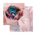 thumbnail image 6 of Gift Box with Ribbon Hexagon Paper Flowers Packaging Case with Lovely Rabbit for Valentines Day-Pink, 6 of 8