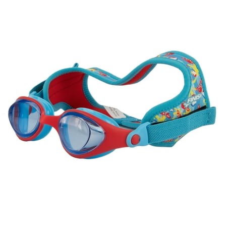 FINIS DragonFly Goggles - Kids Swim Goggles for Ages 4?12 with UV Protection  Buoyant Neoprene Strap  and Durable Lenses - PVC- and Latex-Free - Crab