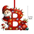 thumbnail image 2 of Colgante acrílico para árbol de Navidad | Adorno con inicial de 26 letras para decoración navideña | Regalo familiar personalizado para fiestas navideñas | Decoración para el árbol del hogar, 2 of 5