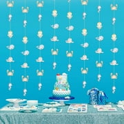 Kreatwow Ocean Animal Hanging Banner Under The Sea Party Supplies Watercolor Sea Animal Hanging Garlands Ocean Streamers Ocean Garland Mermaid Animal Party Decorations Baby Shower First Birthday Party