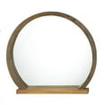 thumbnail image 2 of Miroir Rond en Bois avec Étagère, 2 of 2