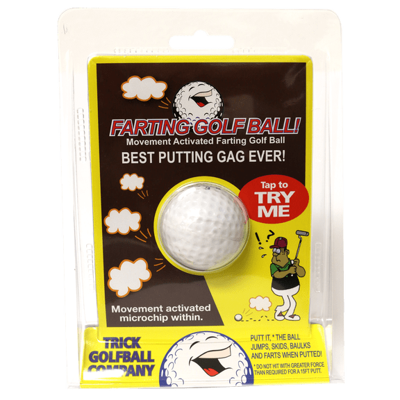 Trick Golfball Farting Unisex Golf Balls, White, 0.15 lb