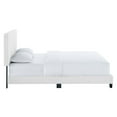 thumbnail image 4 of Celine Channel Tufted Performance Velvet Queen Platform Bed White, 4 of 7