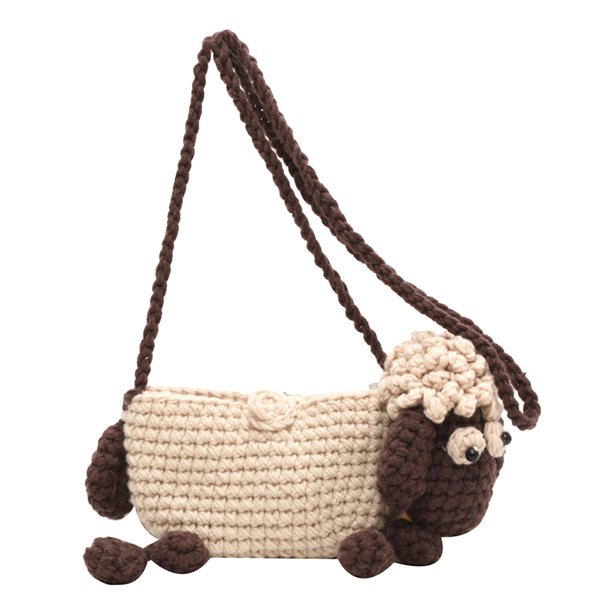 Bolso Pequeño Hombro para Mujer Tejido en Forma Oveja Ganchillo Compras