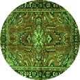 thumbnail image 1 of Ahgly Company Indoor Round Persian Green Traditional Area Rugs, 4' Round, 1 of 1