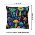 thumbnail image 4 of Mushrooms Throw Pillow Covers Colorful Psychedelic Pillow Cases Decorative Soft Square Case Home Decor for Sofa Bed Living Room Farmhouse 1 set of 2, various sizes, 4 of 7