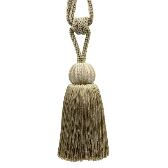 DECOPRO Small Contemporary Curtain & Drapery Tassel Tieback Handcrafted with Fancy Diamond Braid Cord, Tassel Length 5" (12.5cm), Spread 26" (66cm) # TBCBW5, #C29 Sold Individually