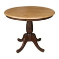 thumbnail image 5 of 36" Round Pedestal Dining Table with 2 Emily Chairs - 3 Piece Set Pecan, 5 of 7