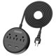 thumbnail image 1 of Regleta de alimentación NTONPOWER de 2 clavijas con 3 tomas de corriente alterna y 2 puertos USB, 1 of 7