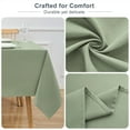 thumbnail image 4 of Inosoo Faux Linen Fabric Rectangle Tablecloth, 60"x84" Stain and Wrinkle Resistant Washable Table Cover, Sagr Green, 4 of 13