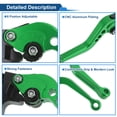 thumbnail image 4 of Palancas de freno y embrague cortas únicas para TRIUMPH TIGER 800 XC/XCX/XR/XRT/XRX 2015-2018, palanca de freno ajustable de motocicleta de aleación de aluminio verde, 1 par, 4 of 7