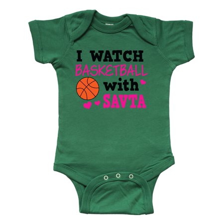 

Inktastic I Watch Basketball with Savta Gift Baby Girl Bodysuit