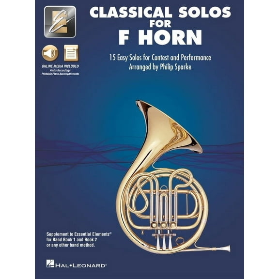 Essential Elements Classical Solos for F Horn: 15 Easy Solos for Contest and Performance with Online (Paperback)