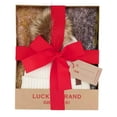 thumbnail image 4 of Lucky Brand Women’s 2-Piece Pom Beanie Hat and Woven Blanket Scarf Set, Gift Boxed (Chocolate), 4 of 4