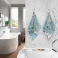 thumbnail image 7 of GZHJMY Space Rockets Hand Towels Set of 2, Highly Absorbent Soft Cotton Face Towels Bathroom Decorative Towel for Beach Gym Spa Shower, 16x28In Washcloths, 7 of 7