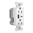 thumbnail image 3 of Legrand R26USBAC6WCCV6 Pass & Seymour Duplex Outlet + USB Charger, Type A/C, White, 6.0A, 15-Amp - Quantity 1, 3 of 4