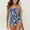 White, variant on Njoeus Women's One 1 Piece Swimsuits Floral Print Ruched Tummy Swimsuit Control Bathing Suits for Women Vintage Retro Padded Push Up Swimwear