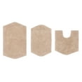 thumbnail image 4 of Home Weavers Waterford Collection 100% Cotton Non-Slip Bathroom Rug Set Machine Washable Bathroom Rug-17"x24", Bath Rug- 21"x34", U Shaped Contour- 20"x20", Linen Color 3 Piece Bath Rug set, 4 of 8