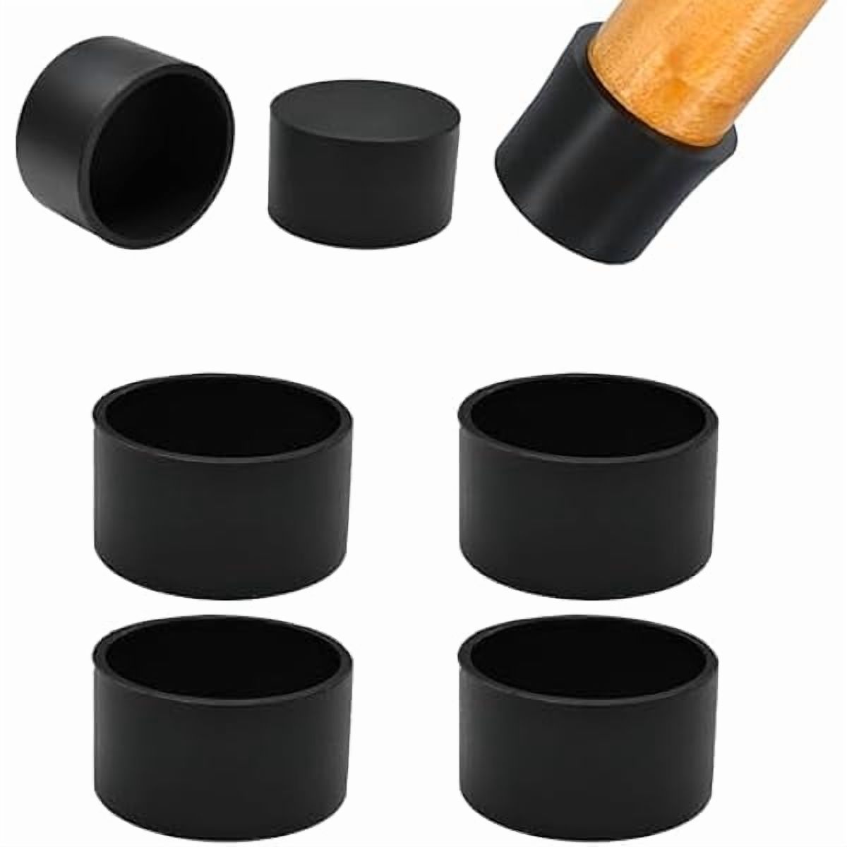 24pcs Silicone Chair Leg Caps Feet Cover Pads Furniture Table Floor