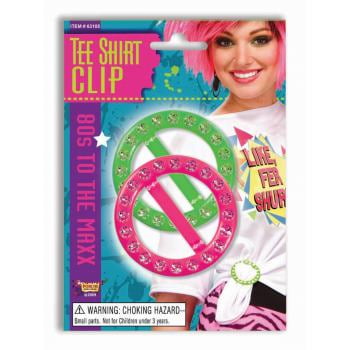80s Pink And Green Tee Shirt Clips Halloween Costume
