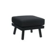 thumbnail image 2 of Linon Arlington Metal Outdoor Ottoman with Cushion Top, Black, 2 of 14