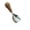 Silver#209, variant on Walnut Wood Spoon and Fork Set, Stainless Steel Utensils for Dessert, Fruit, and Household Use, 5-Piece Kitchen Tools with Ergonomic Handle, Vintage Style, Dishwasher Safe