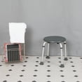 thumbnail image 1 of Flash Furniture HERCULES Series Tool-Free and Quick Assembly, 300 Lb. Capacity, Adjustable Gray Bath & Shower Stool, 1 of 15