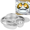 thumbnail image 4 of Ccdes Assiette Compartimentée pour Aliments, Assiette pour Enfants en Acier Inoxydable 304 en Forme de Panda, Vaisselle pour la Maison, la Maternelle et l'École, Assiette pour Aliments en Acier Inoxydable, 4 of 8