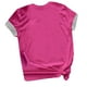 thumbnail image 5 of Blusa de manga corta para mujer Camiseta con estampado de letras de concienciación sobre los senos Tops Pompotops  qwe22815, 5 of 7