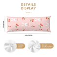 thumbnail image 3 of Balery Rabbit And Cherry Funda Protectora para Almohada Corporal de Algodón Hipoalergénico con Cierre(55 x 21 pulgadas), Almohadas No Incluidas, 3 of 7